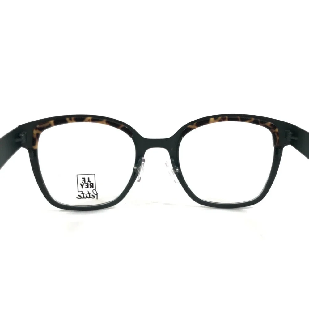 J. F. Rey Petite Eyeglasses Frames PM096 9247 Green Leopard Print 48-21-140